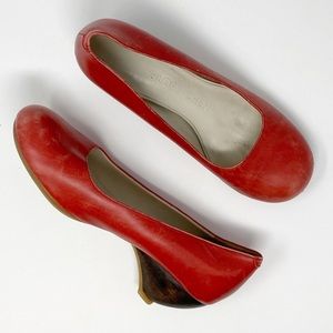 Glory Chen Red Round Toe Heels